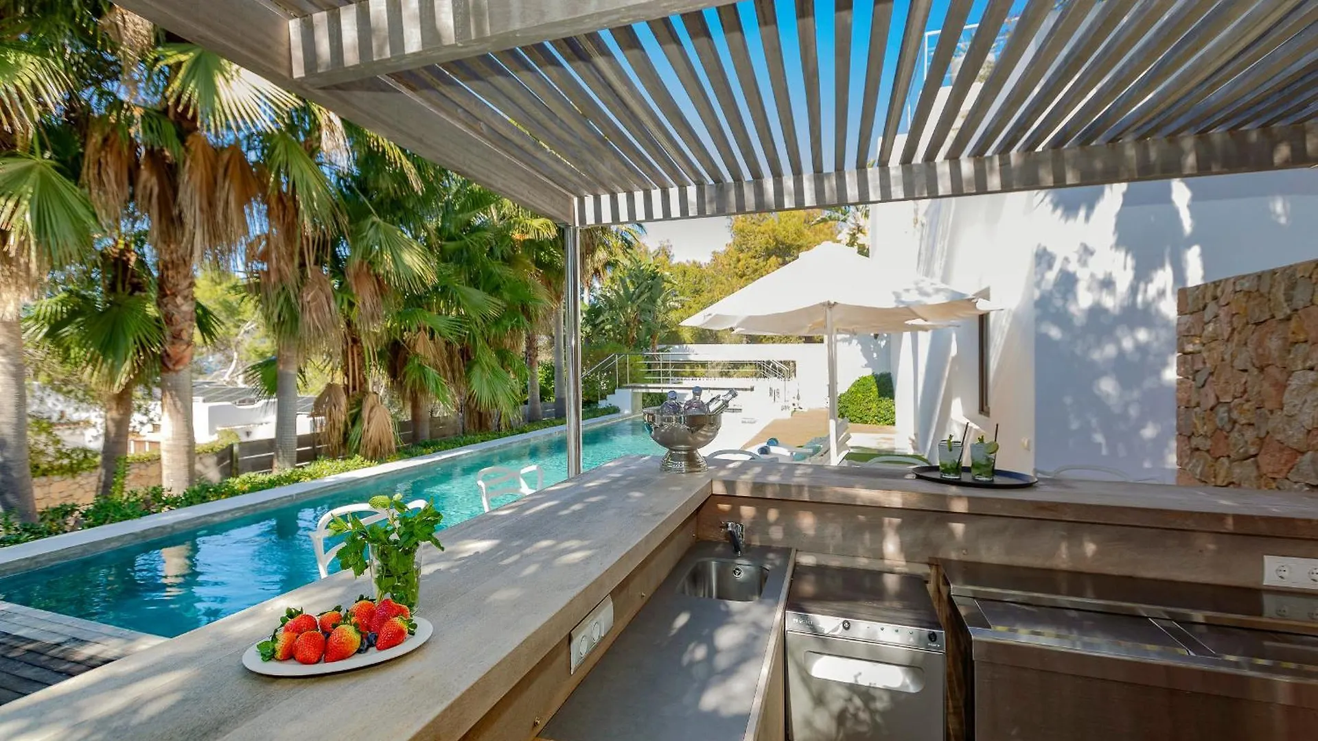 Villa In Cala Salada Sleeps 14 San Antonio  Spain